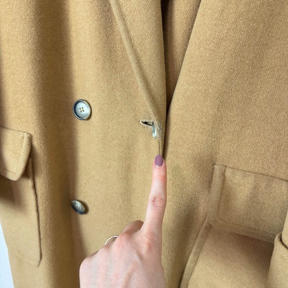 Vintage Camel Hair Coat Neimans Marcus Maxi Coat Tan Long 80s 90s Classic - Picture 9 of 14
